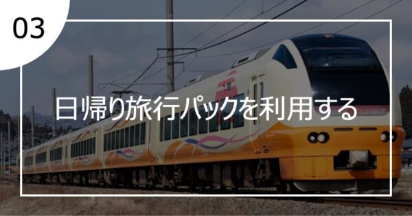 03日帰り旅行パックを利用する
