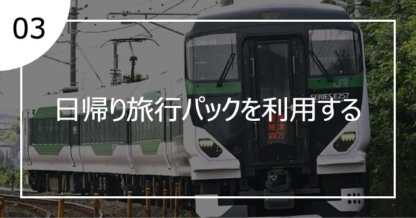 03日帰り旅行パックを利用する