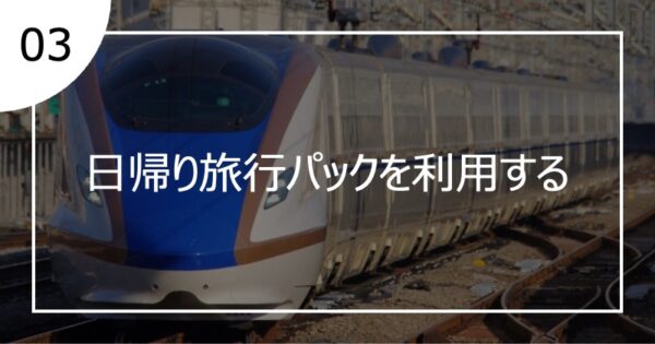 03日帰り旅行パックを利用する