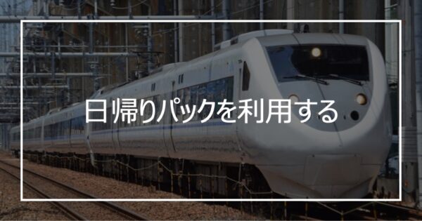 日帰りパックを利用する